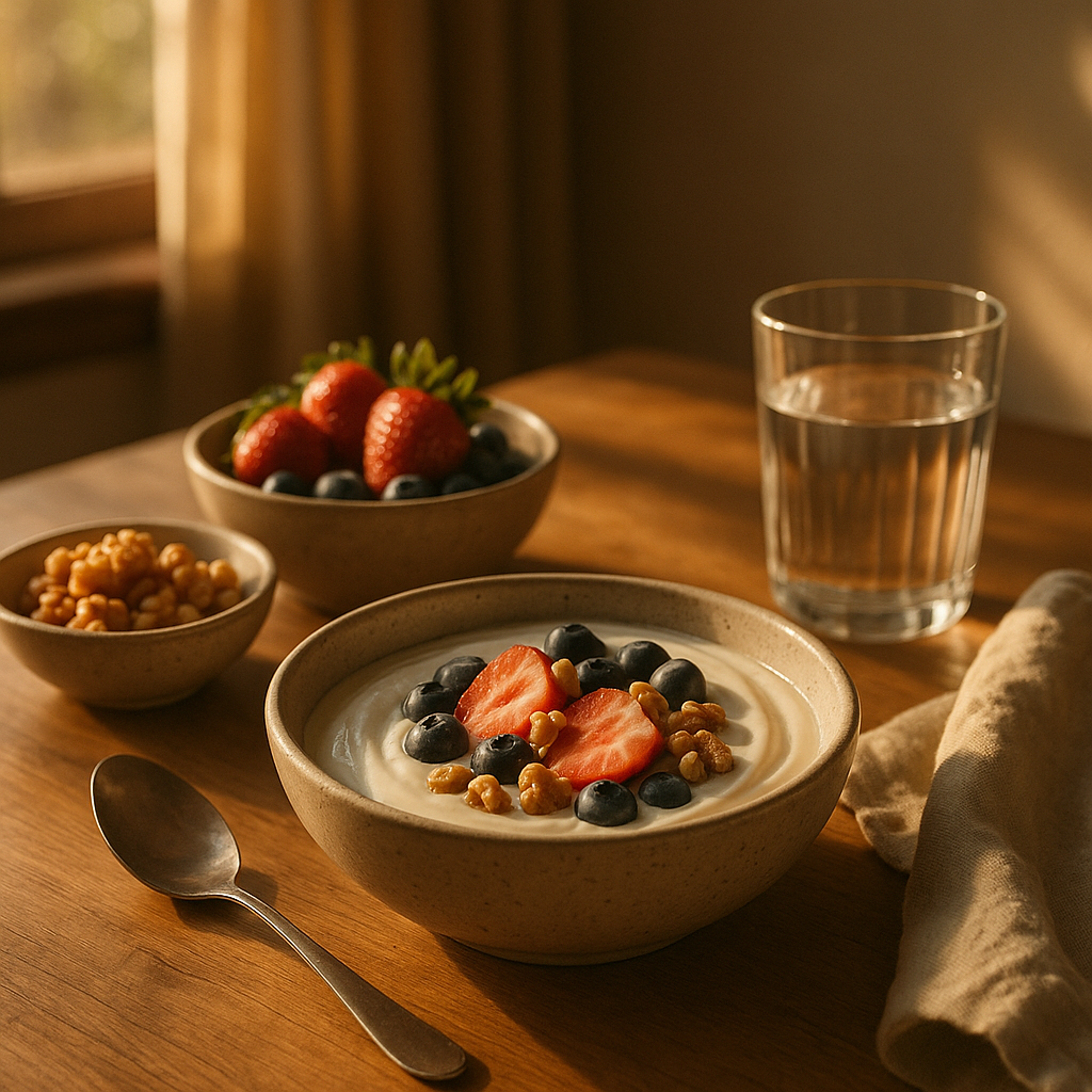 Balanced breakfast supporting energy and mood in health-first morning routines